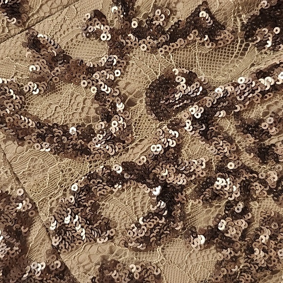 BCBG MAX AZARIA Size 8 puter/silver color long sequin dress - Picture 4 of 10